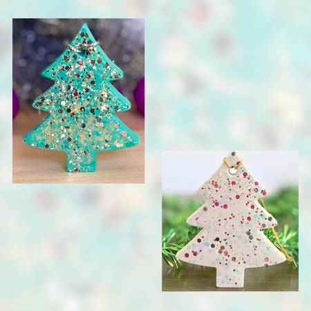 Glitter Christmas tree ornament