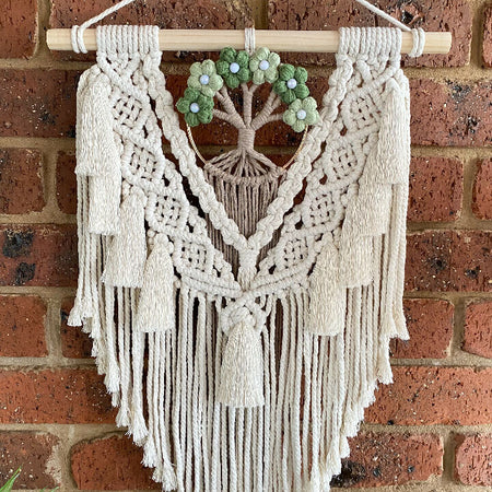 Macrame Floral Tree Wall Hanging