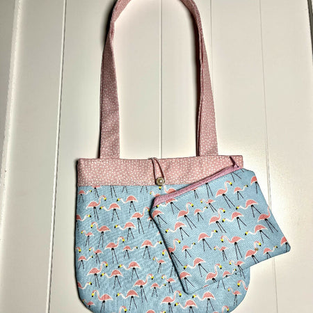 Flamingos handbag and purse