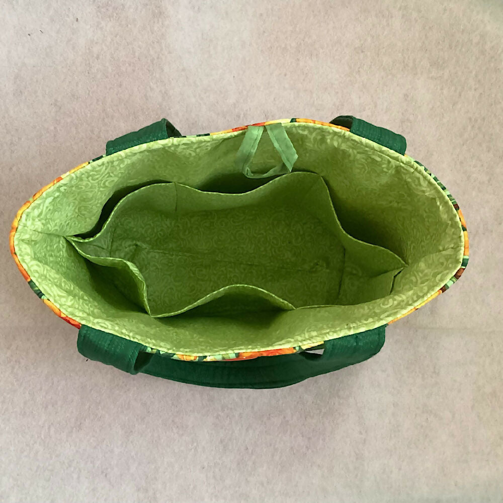 Daffodils handbag, tote, shoulder bag for shopping, travel or craft.