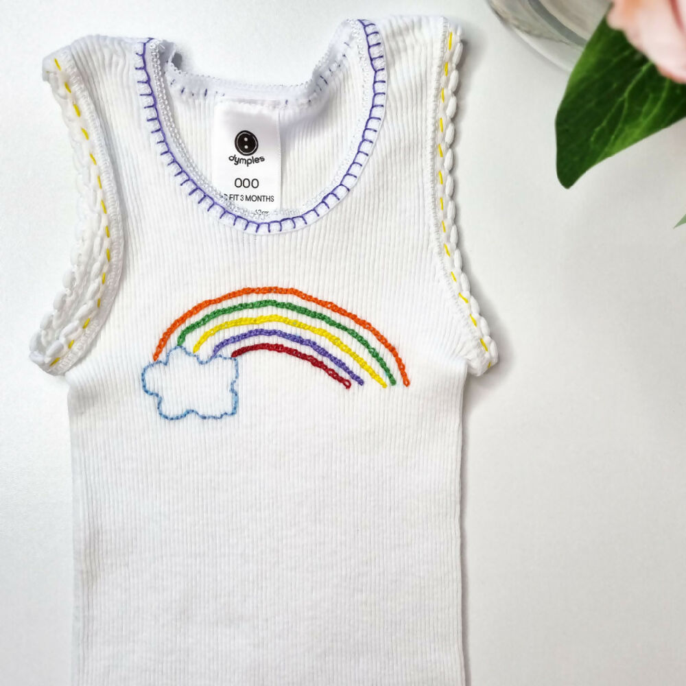 Baby-singlet-bright-rainbow