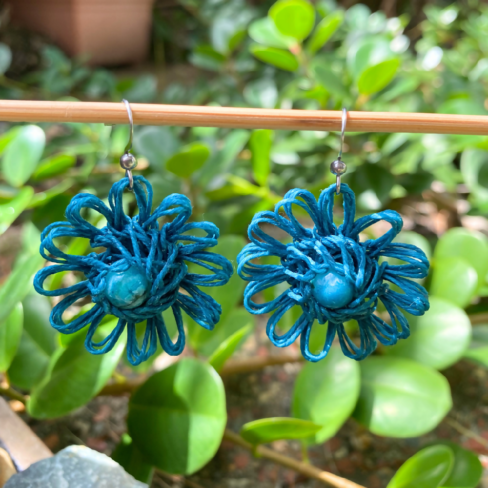 Handmade_Flower_Earrings_Beaded_Gemstone_Teal-8