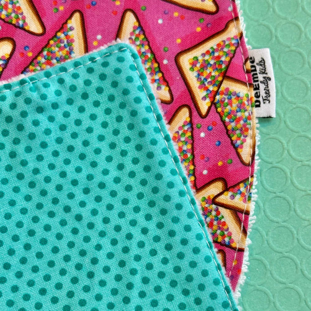 Large Size Fairy Bread Bib & Wash Cloth Set