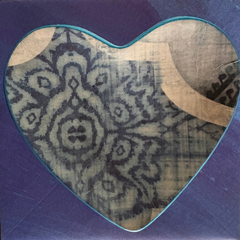 Ceramic Decoupaged Heart Trinket Dishes