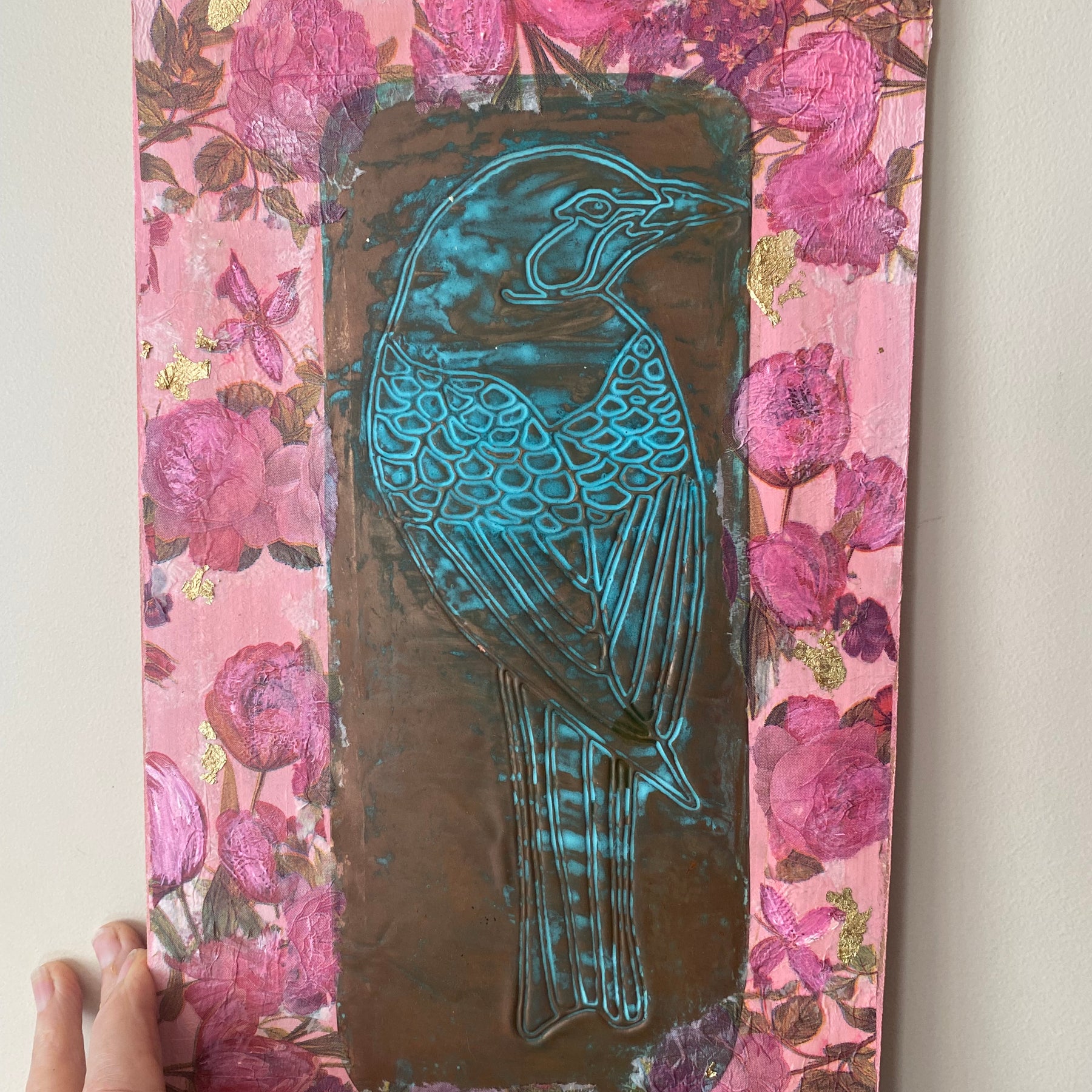 Rustic bird wall art. Secret garden copper art ❤️
