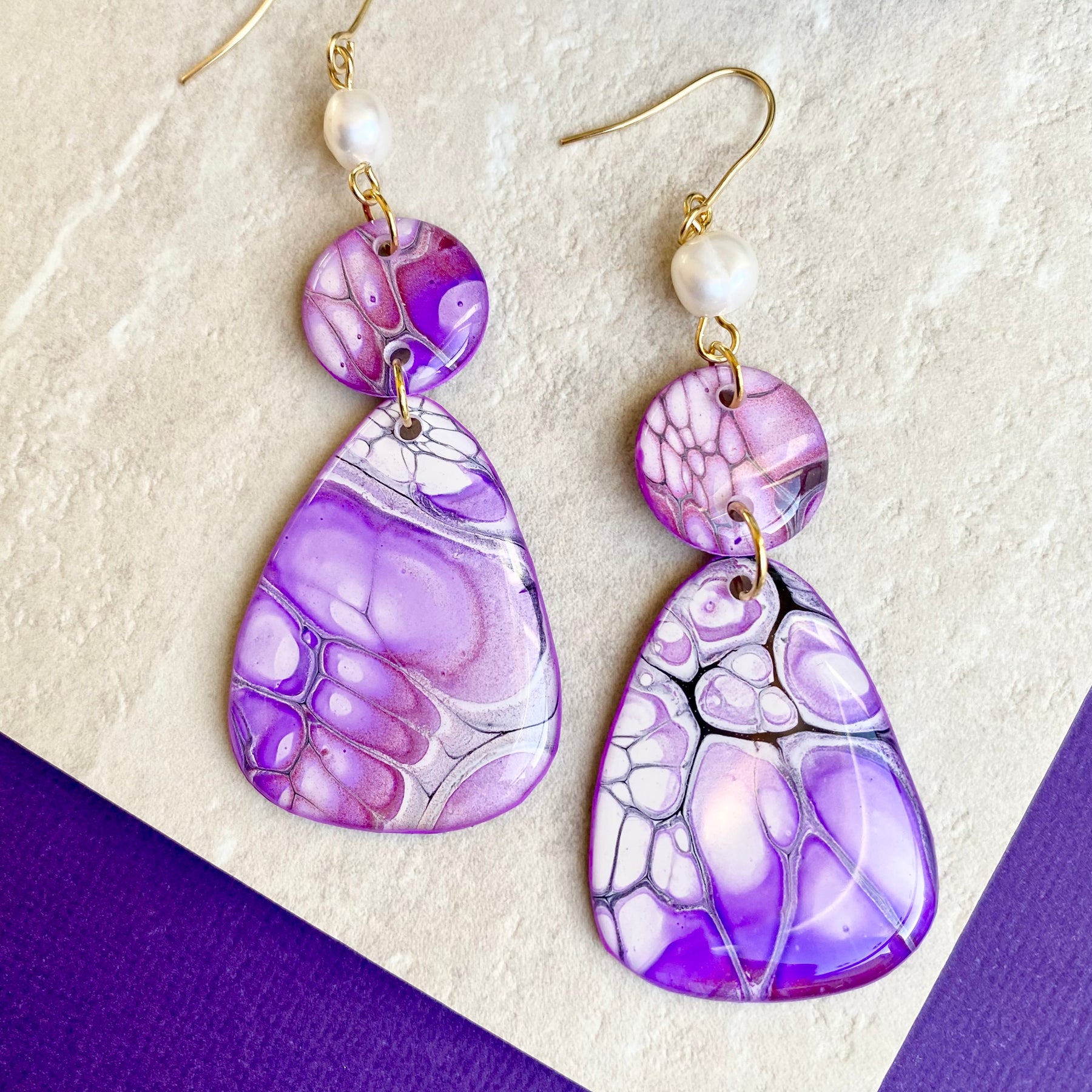 Freshwater Pearl Collection Lilac Earrings