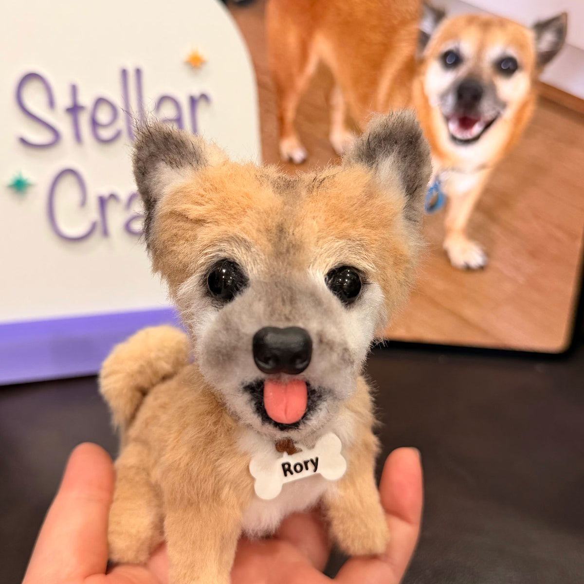 Custom Dog Replica from Photo, Poseable Art Doll, Pet Memorial Keepsake - Handmade Soft Sculpture, Personalised Plushie Ornament