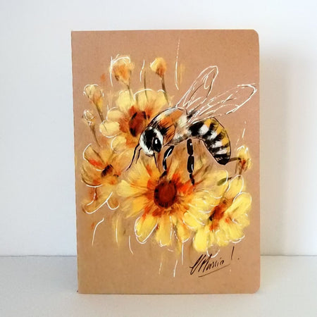 Handpainted Cotton-Bound Notebooks - Size A5 Blank Single/Set