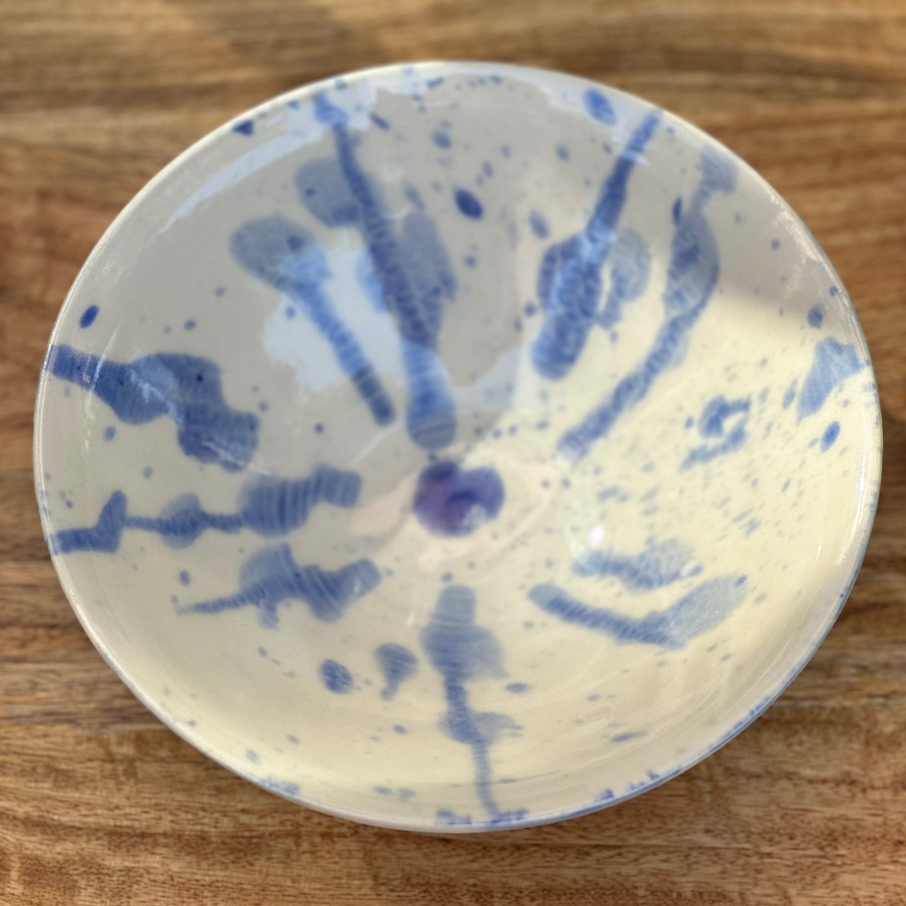 Everyday Serving Bowl | Handmade Ceramic Tableware | Blue Splash