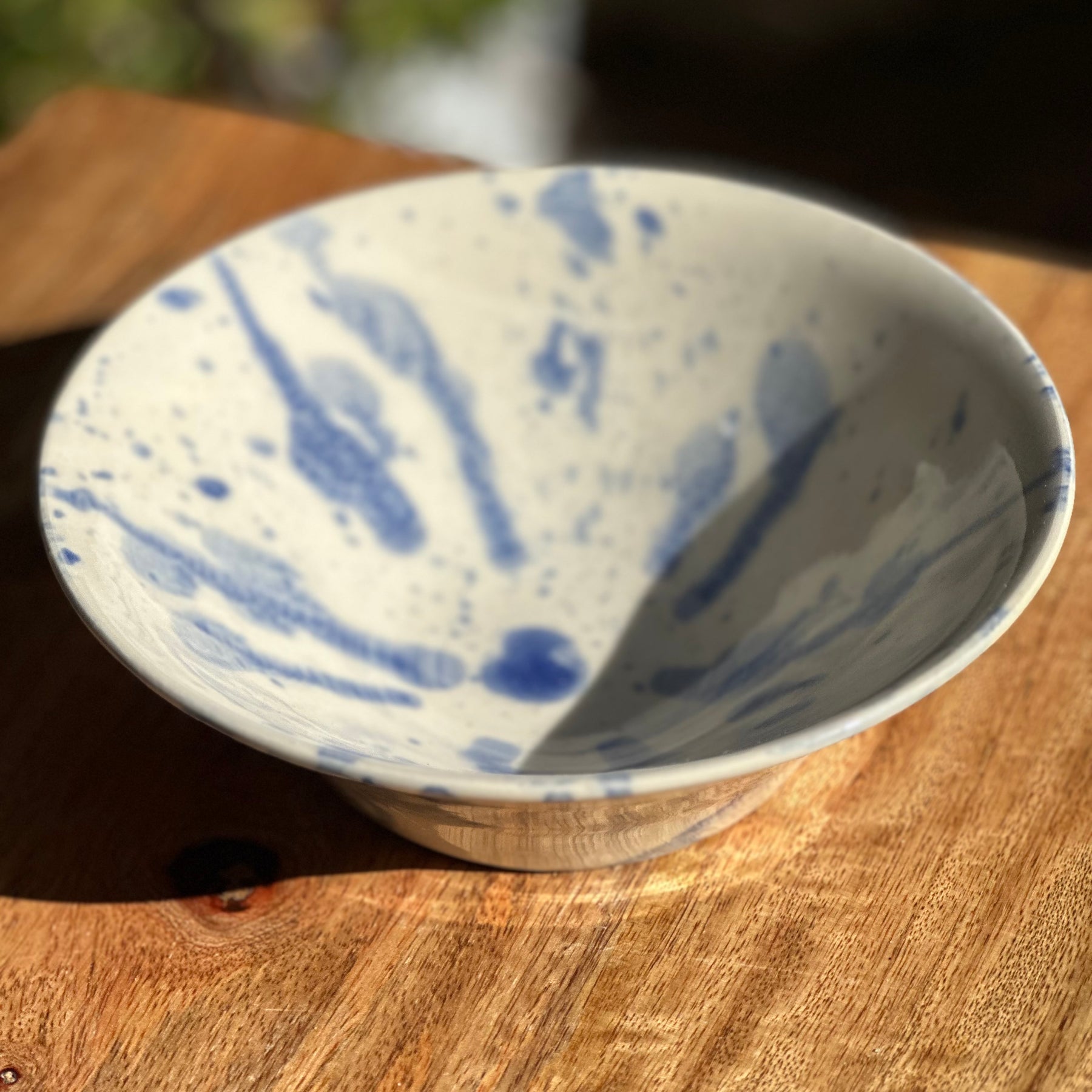Everyday Serving Bowl | Handmade Ceramic Tableware | Blue Splash