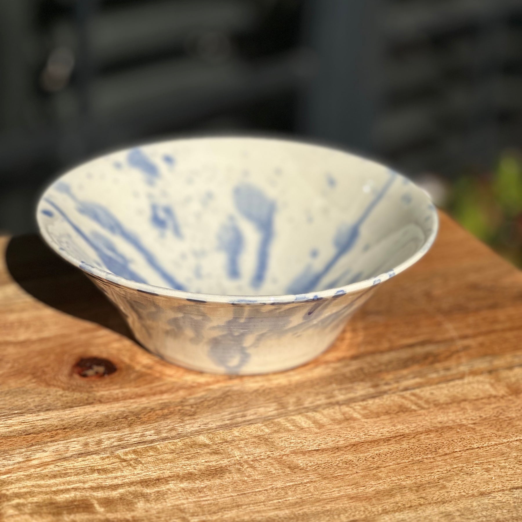 Everyday Serving Bowl | Handmade Ceramic Tableware | Blue Splash