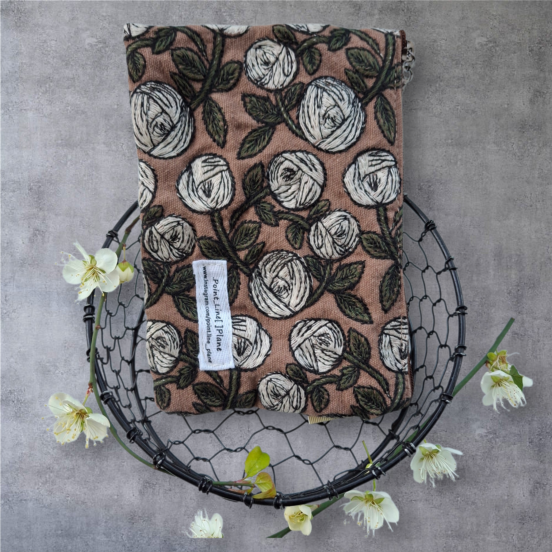 Passport-Sized Embroidered Pouch