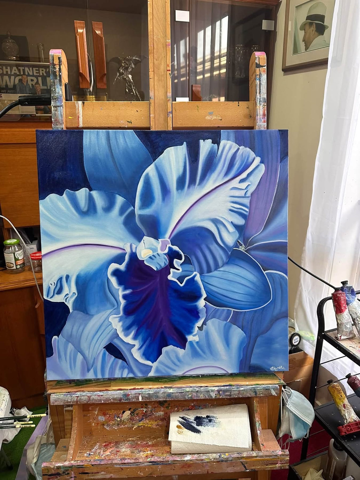 "Azure Whisper" - Orchid - Original Oil Painting - Hand Painted
