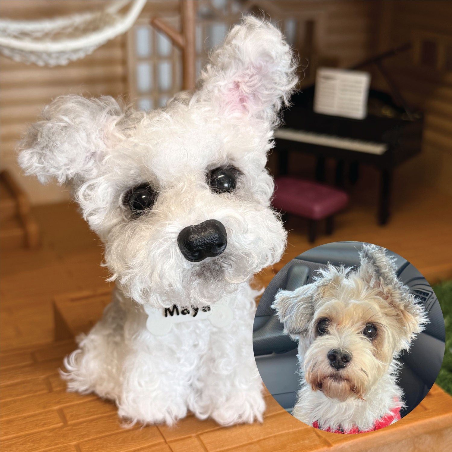 Custom Dog Replica from Photo, Poseable Art Doll, Pet Memorial Keepsake - Handmade Soft Sculpture, Personalised Plushie Ornament