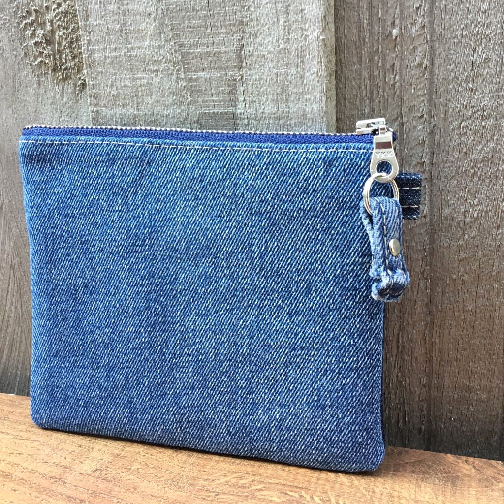 Upcycled Denim Coin Purse – Denim Strips