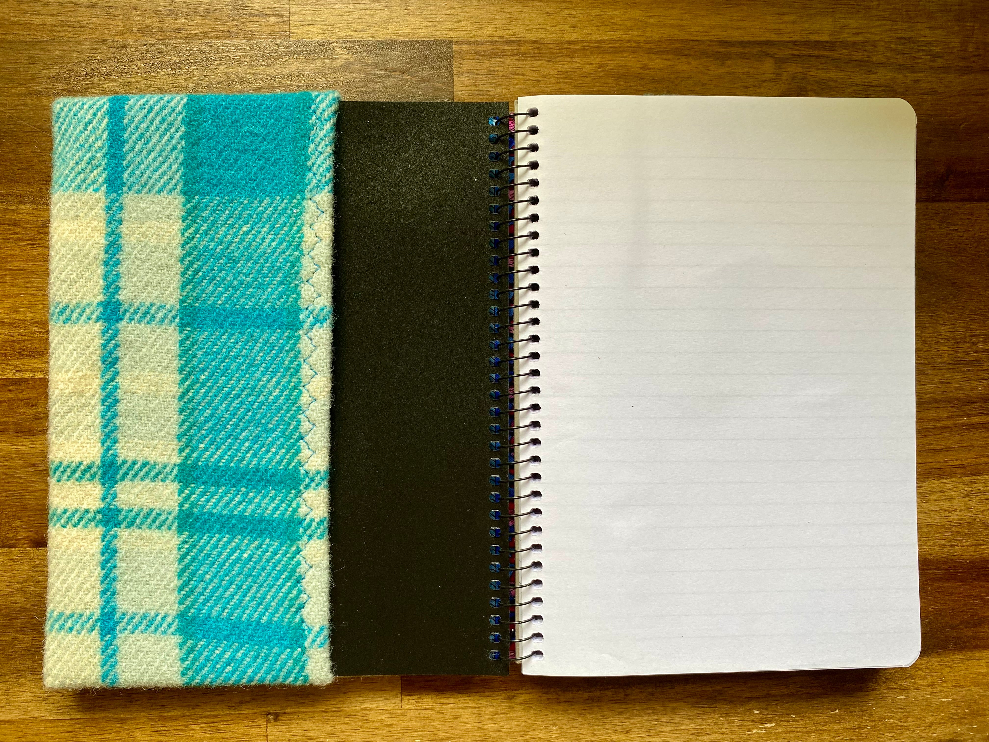 A5 Upcycled Notebook Vintage Caravan - Blue