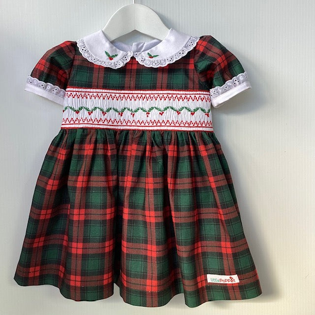 Vintage Smocked Christmas Dress