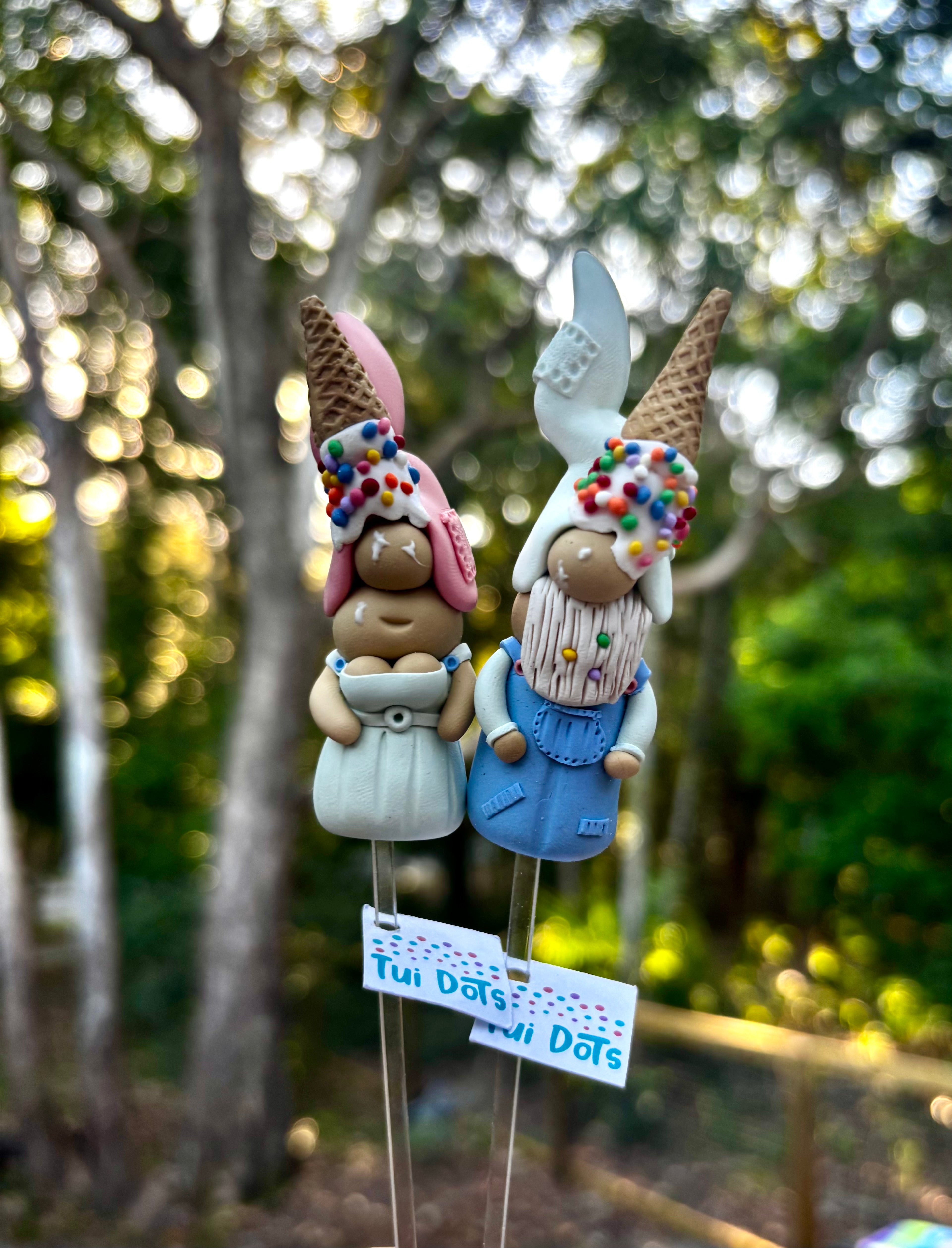 Tiny Gnomes pair - Ice cream sprinkles
