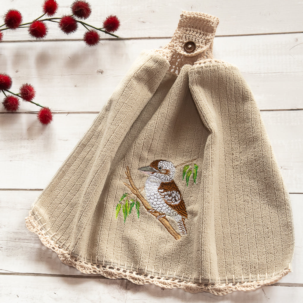 Embroidered Hanging Tea Towels / Hand Towels - Single Sided