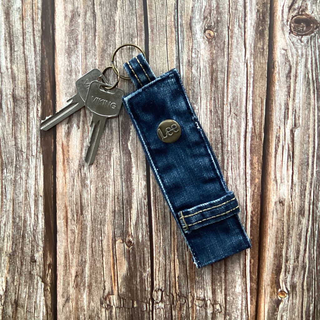 Upcycled Denim Key Fob – Lee Blue