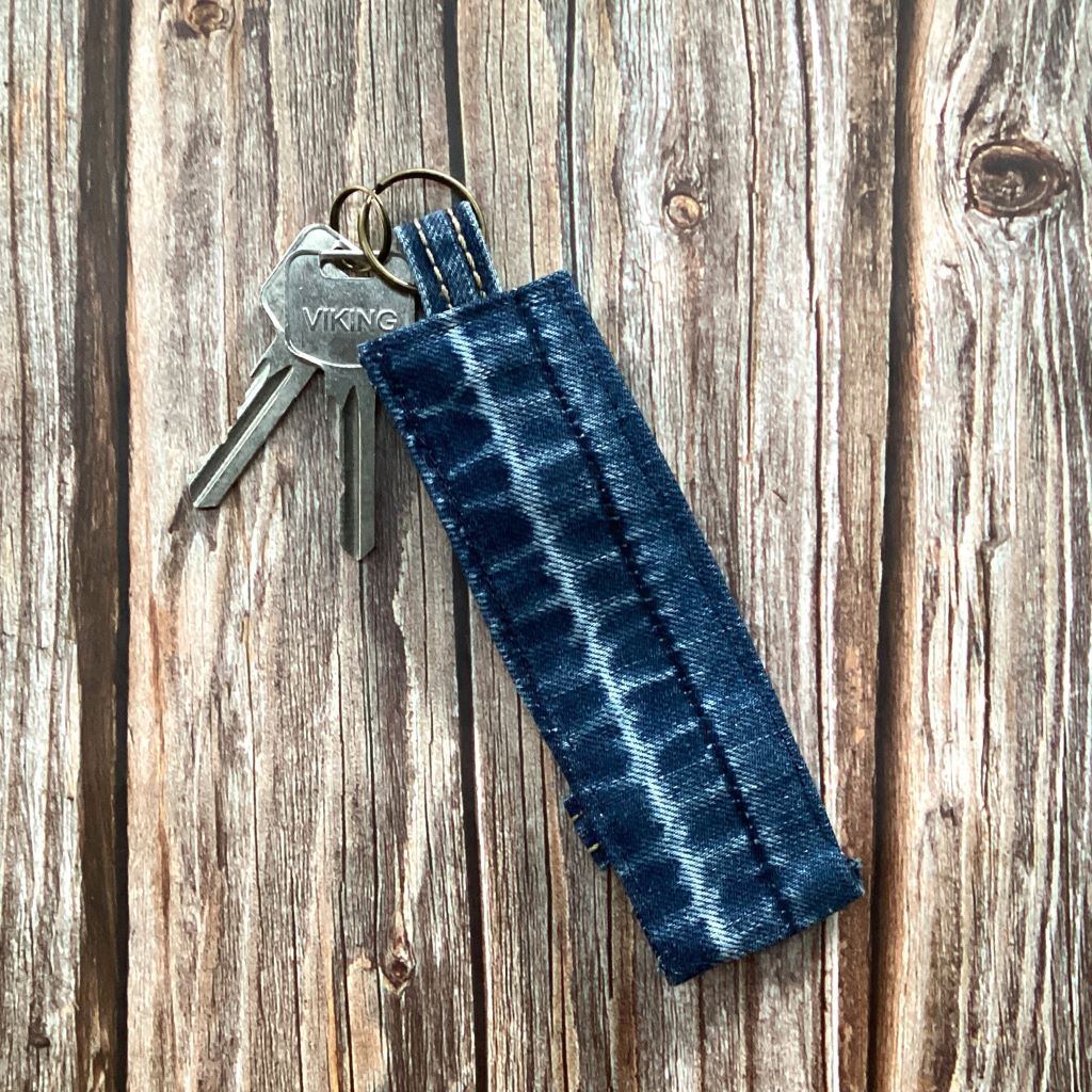 Upcycled Denim Key Fob – Lee Blue