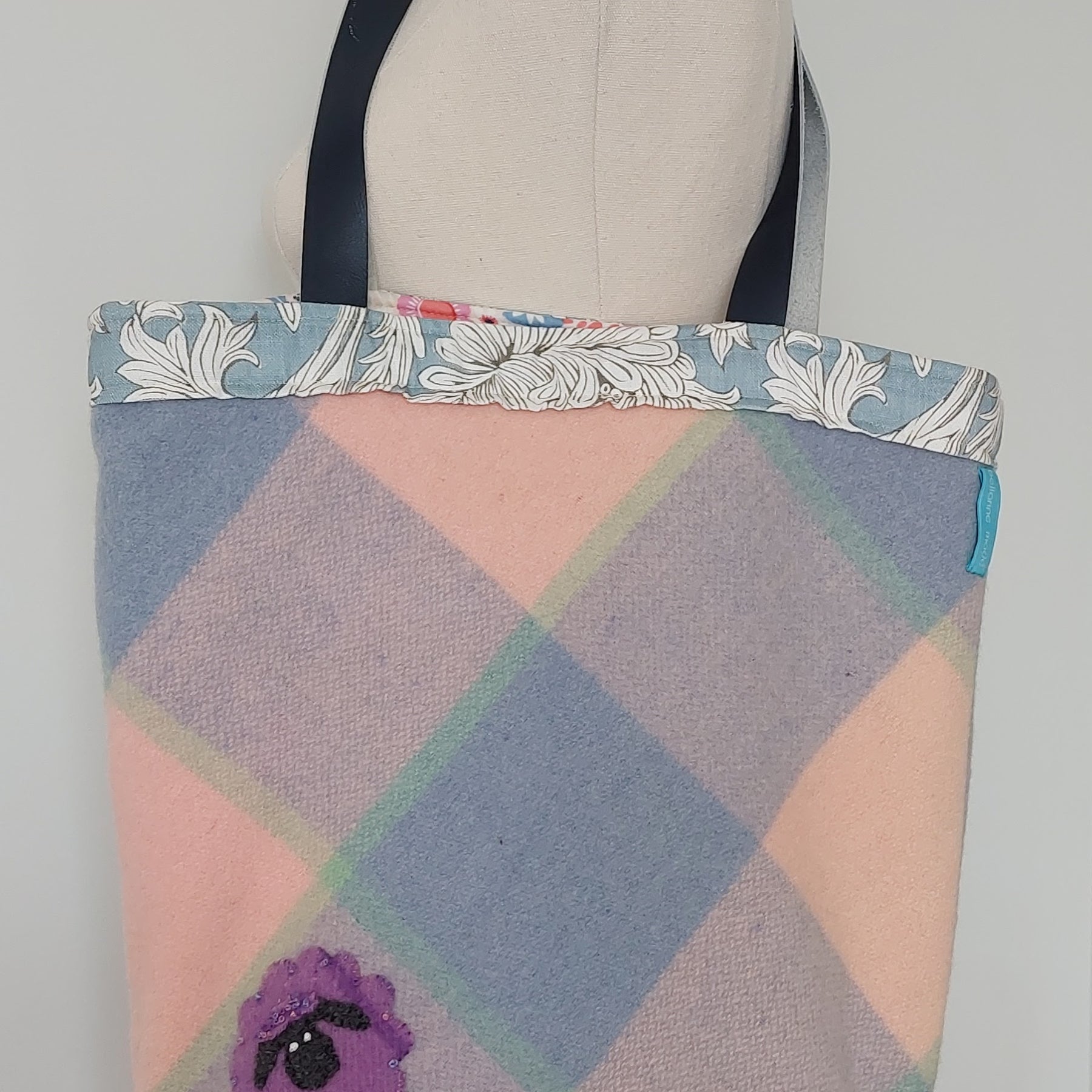 Vintage Woollen Australian Blanket Reversible Tote Bag