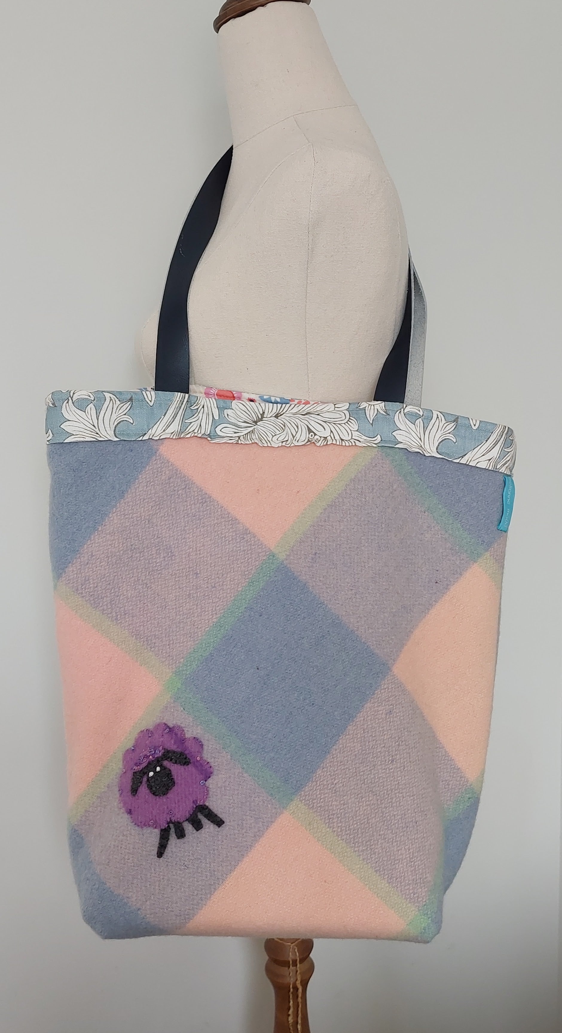 Vintage Woollen Australian Blanket Reversible Tote Bag