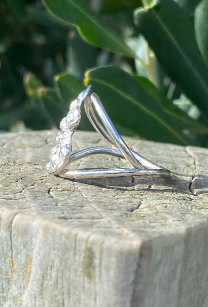 Coral Impressions Double Band Ring — Sterling Silver