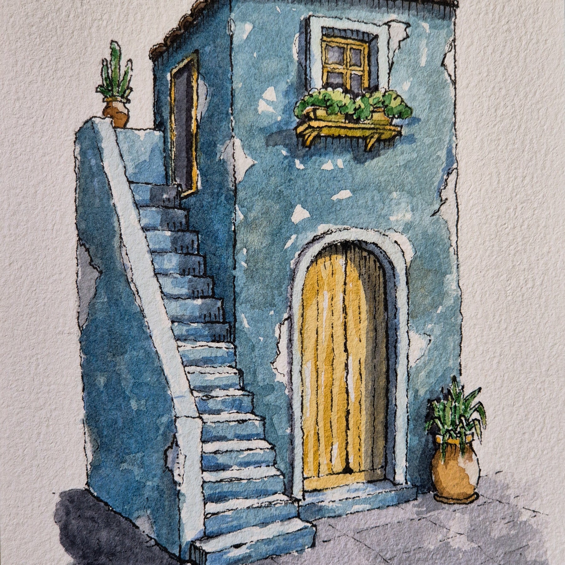 The upstairs door