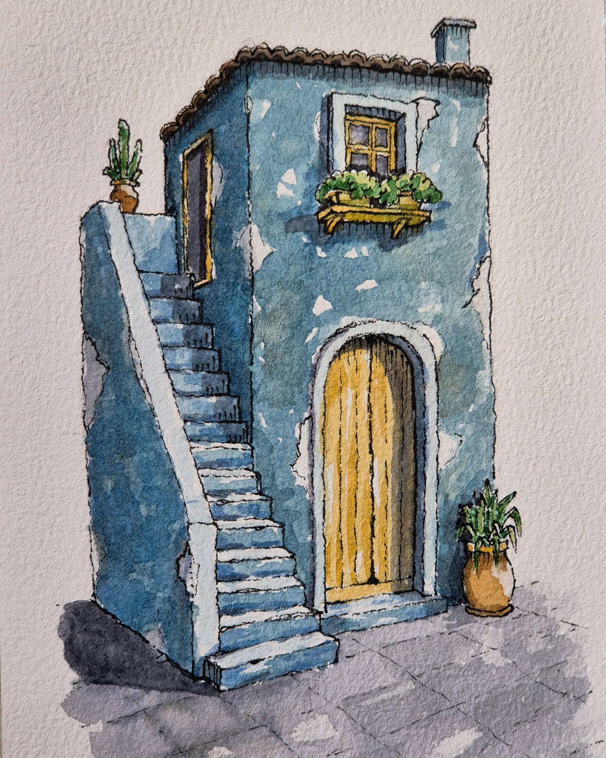 The upstairs door