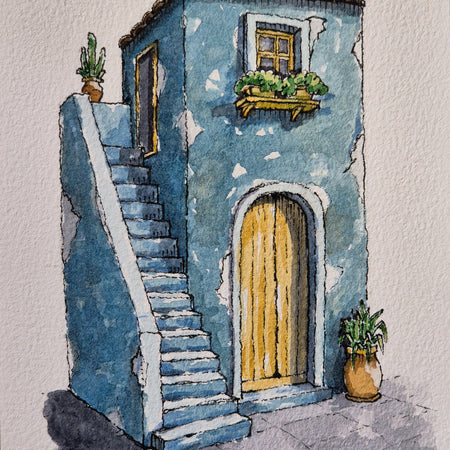 The upstairs door