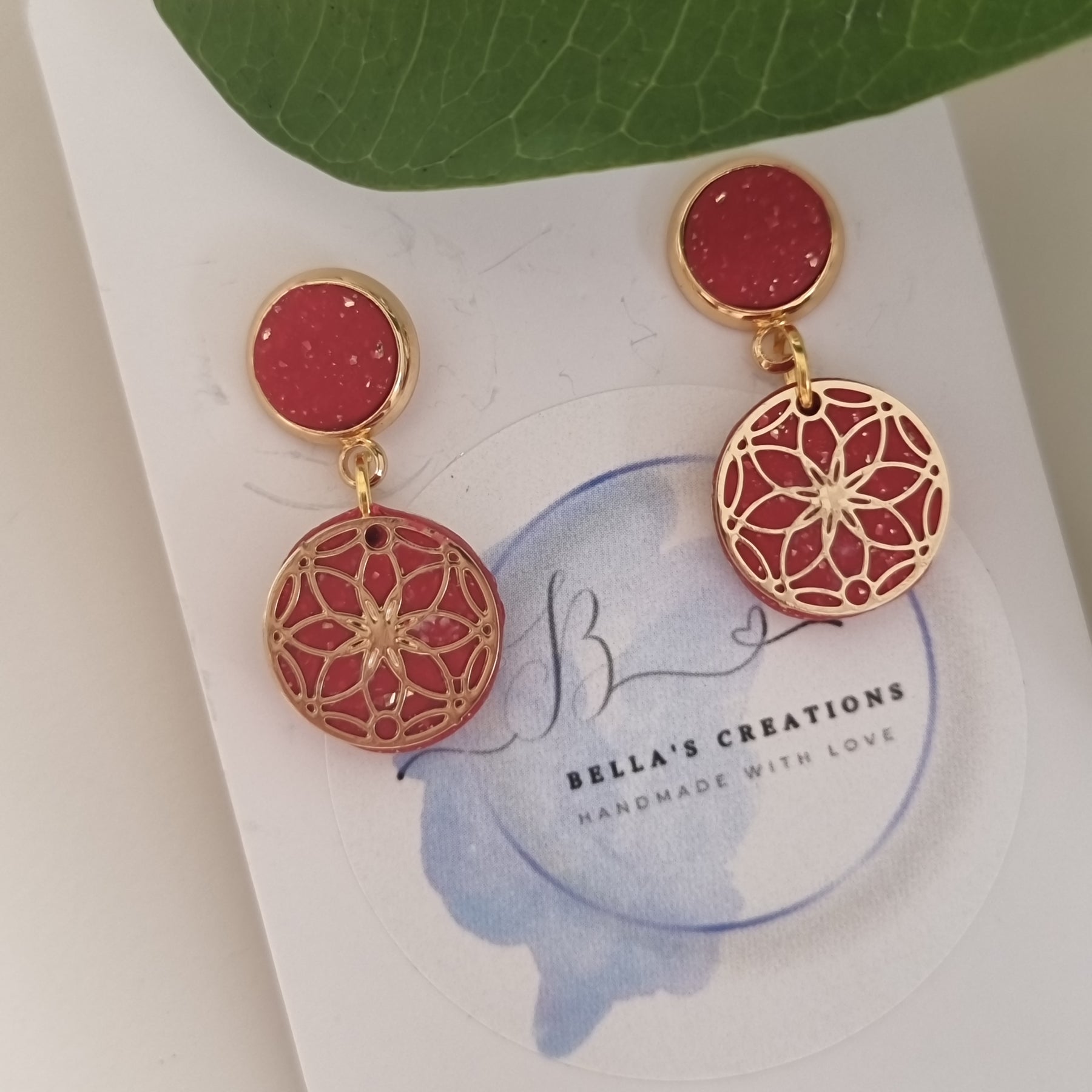 Red Lace Dangles