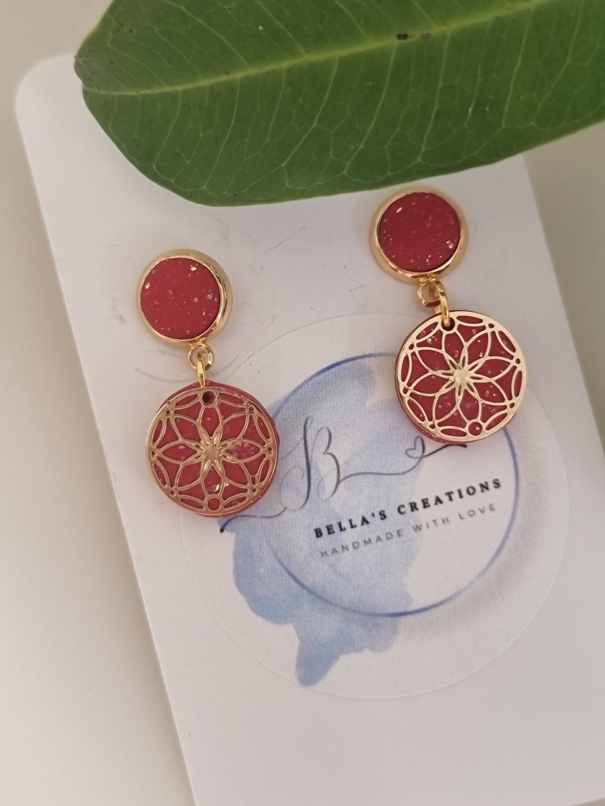 Red Lace Dangles