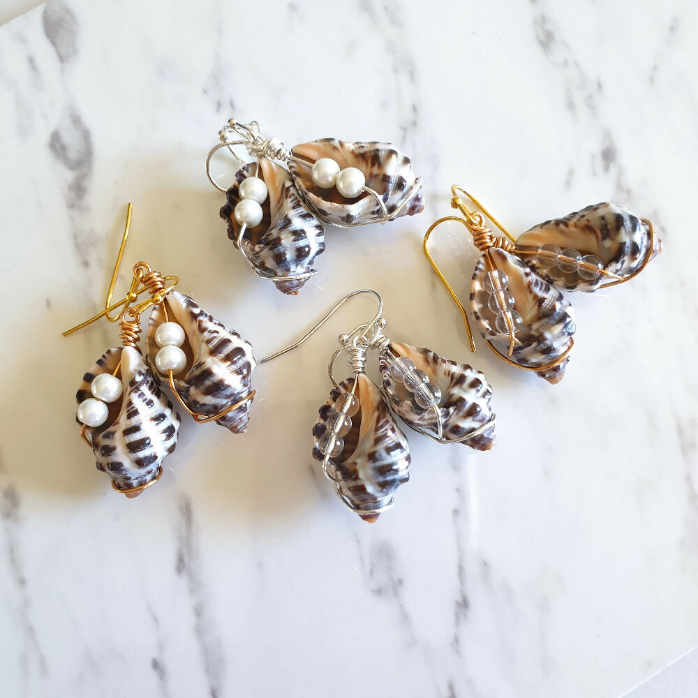 Seashell beaded earrings copy 3