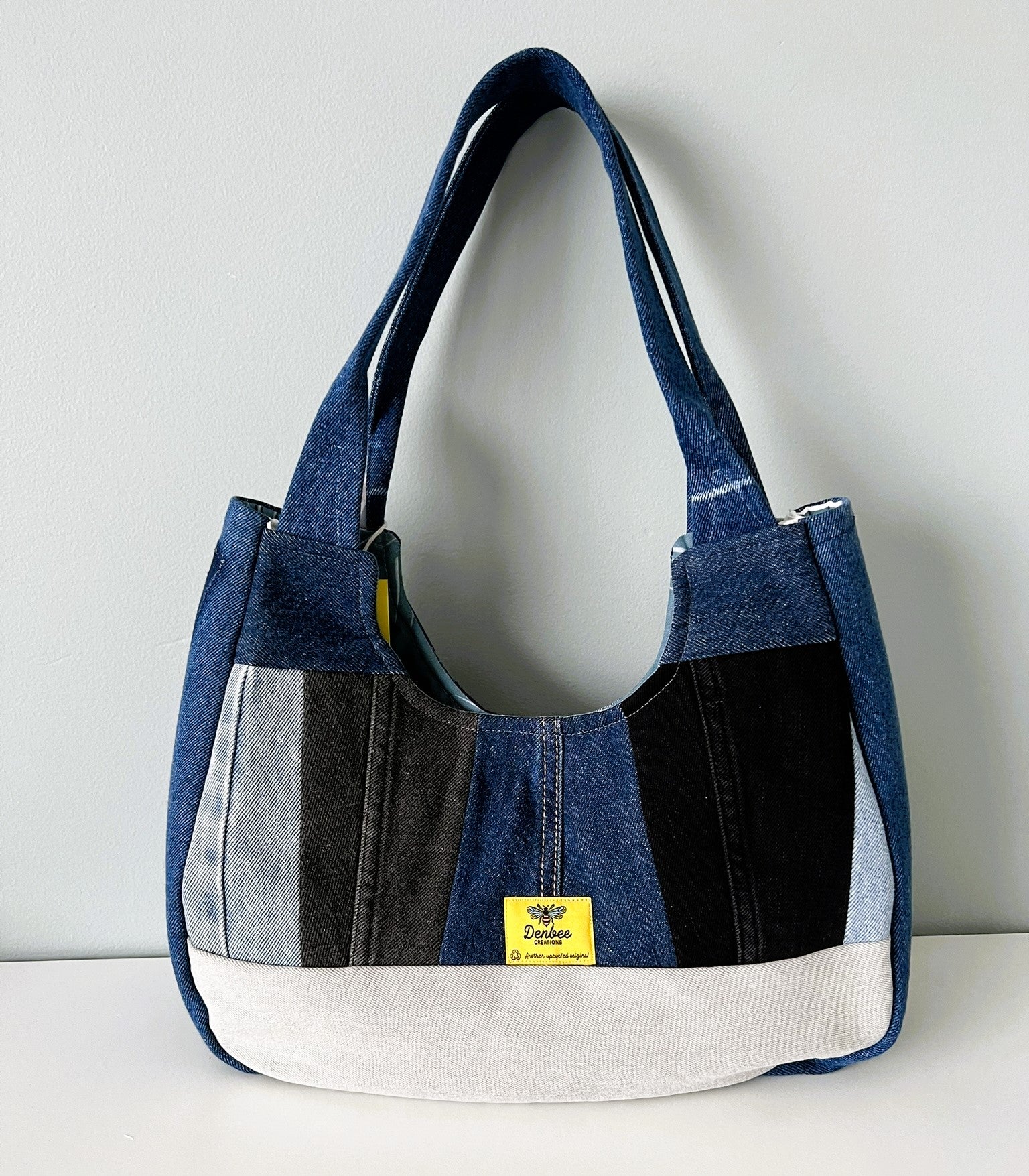 Upcycled Denim Hobo Bag