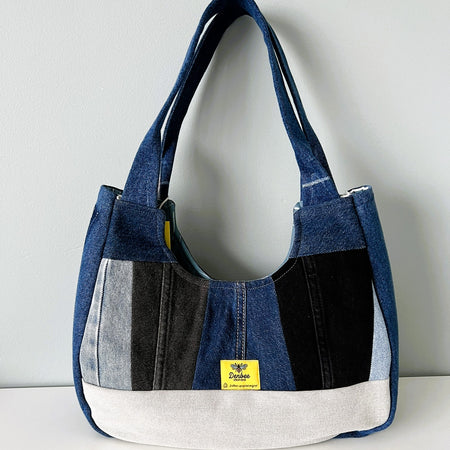 Upcycled Denim Hobo Bag