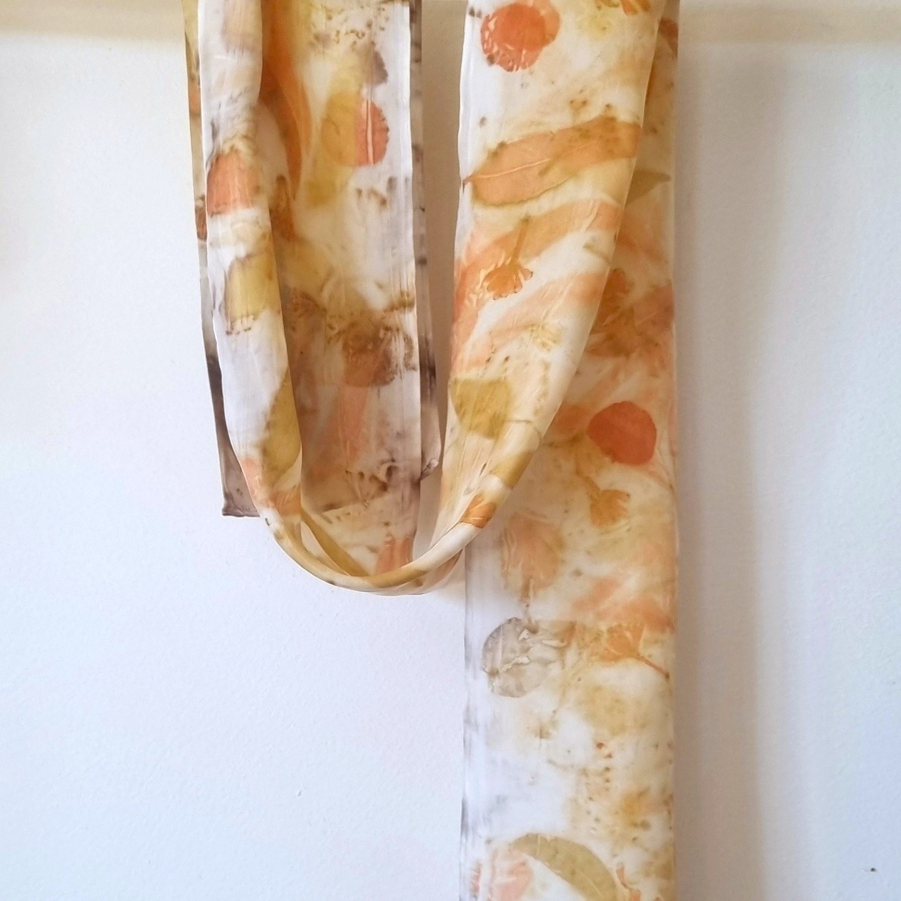 The Hazel - Pure Silk Petite Ecoprint Scarf - Limited Edition Collection