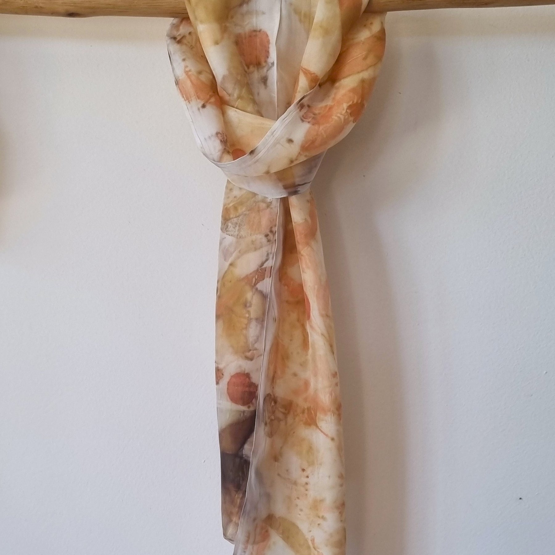 The Hazel - Pure Silk Petite Ecoprint Scarf - Limited Edition Collection
