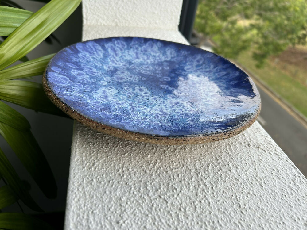 Cosmic Blue Ceramic Plate