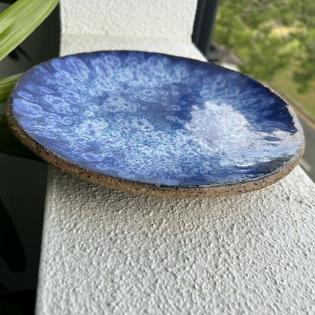 Cosmic Blue Ceramic Plate