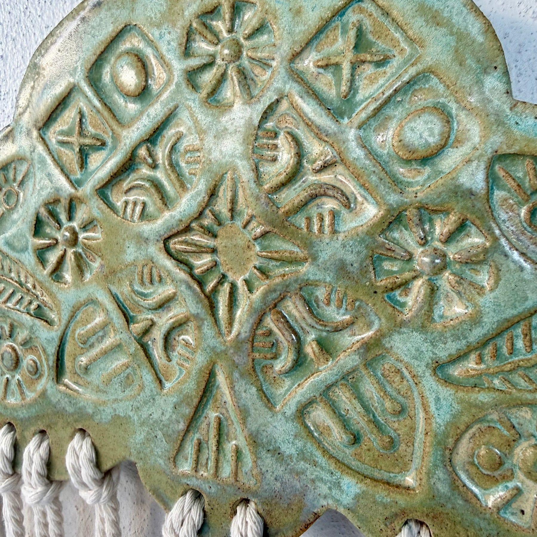 Stamped Ceramic Wall Art Piece