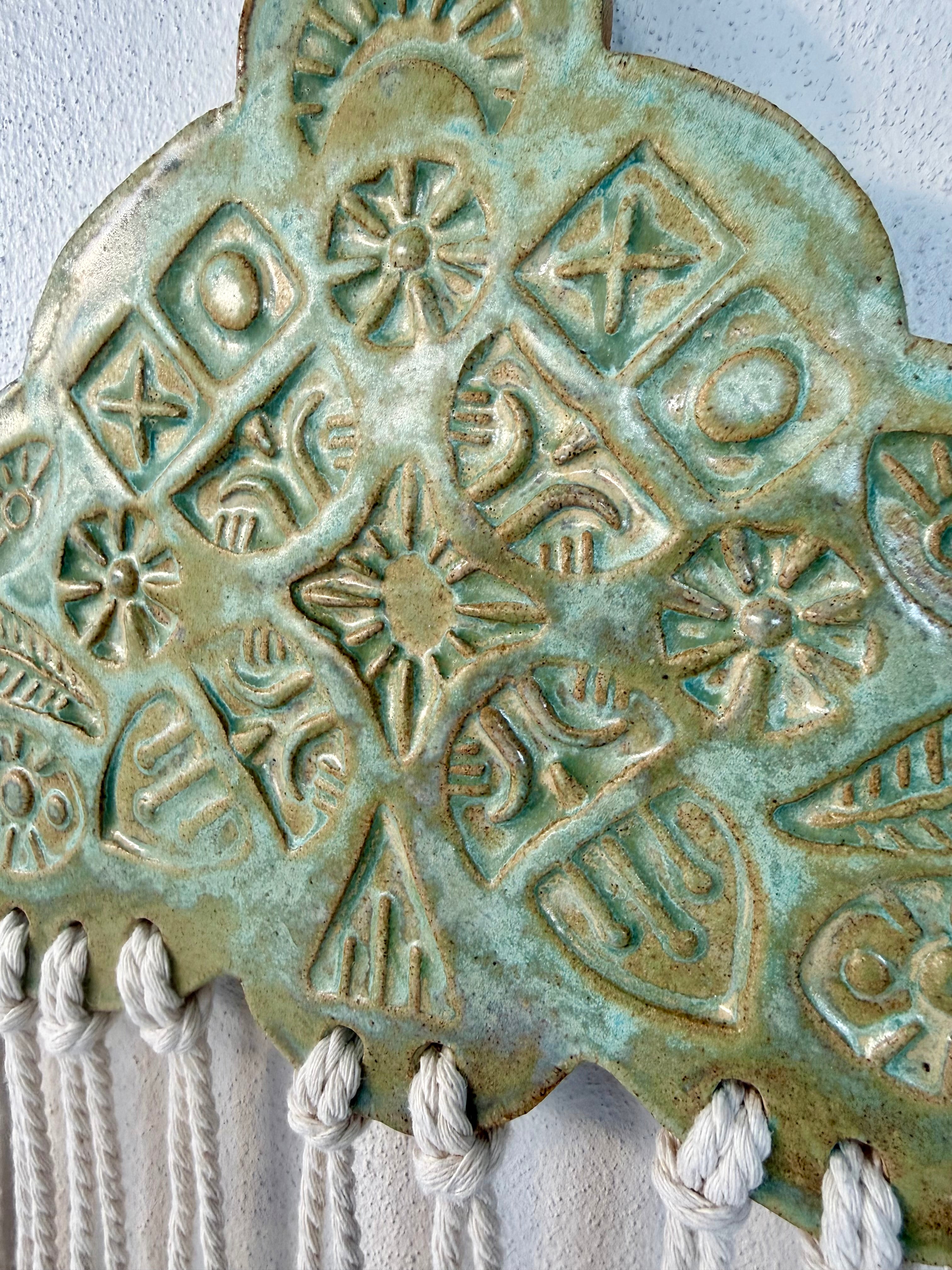 Stamped Ceramic Wall Art Piece
