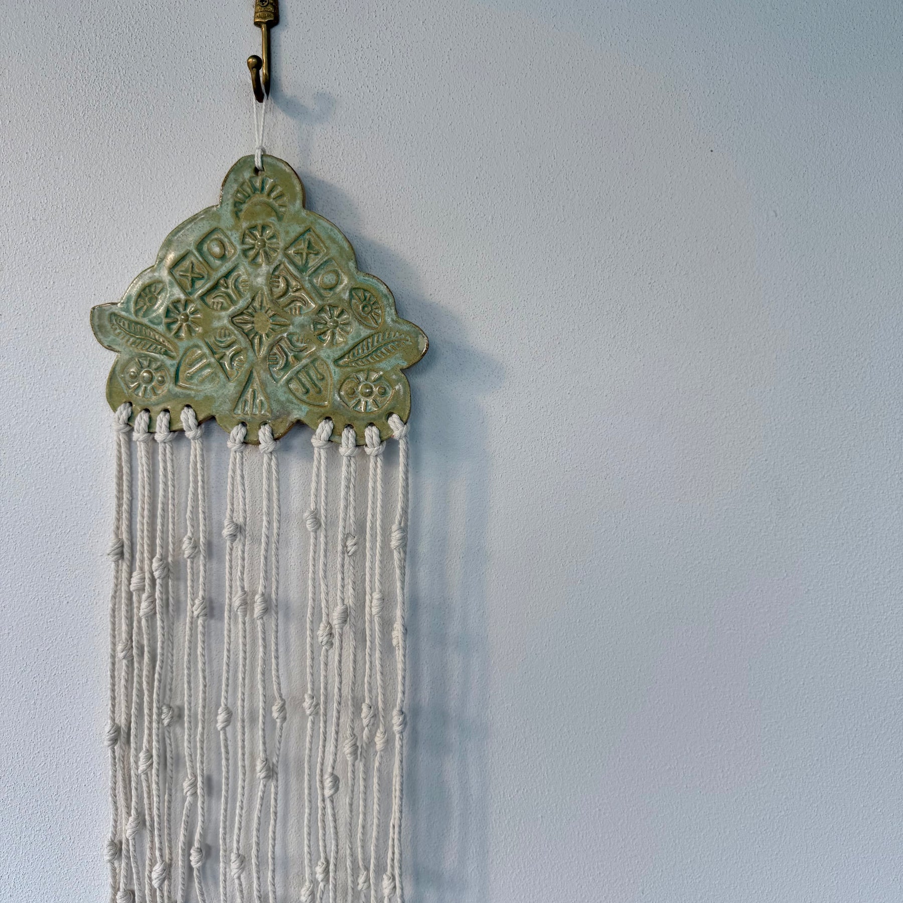 Stamped Ceramic Wall Art Piece