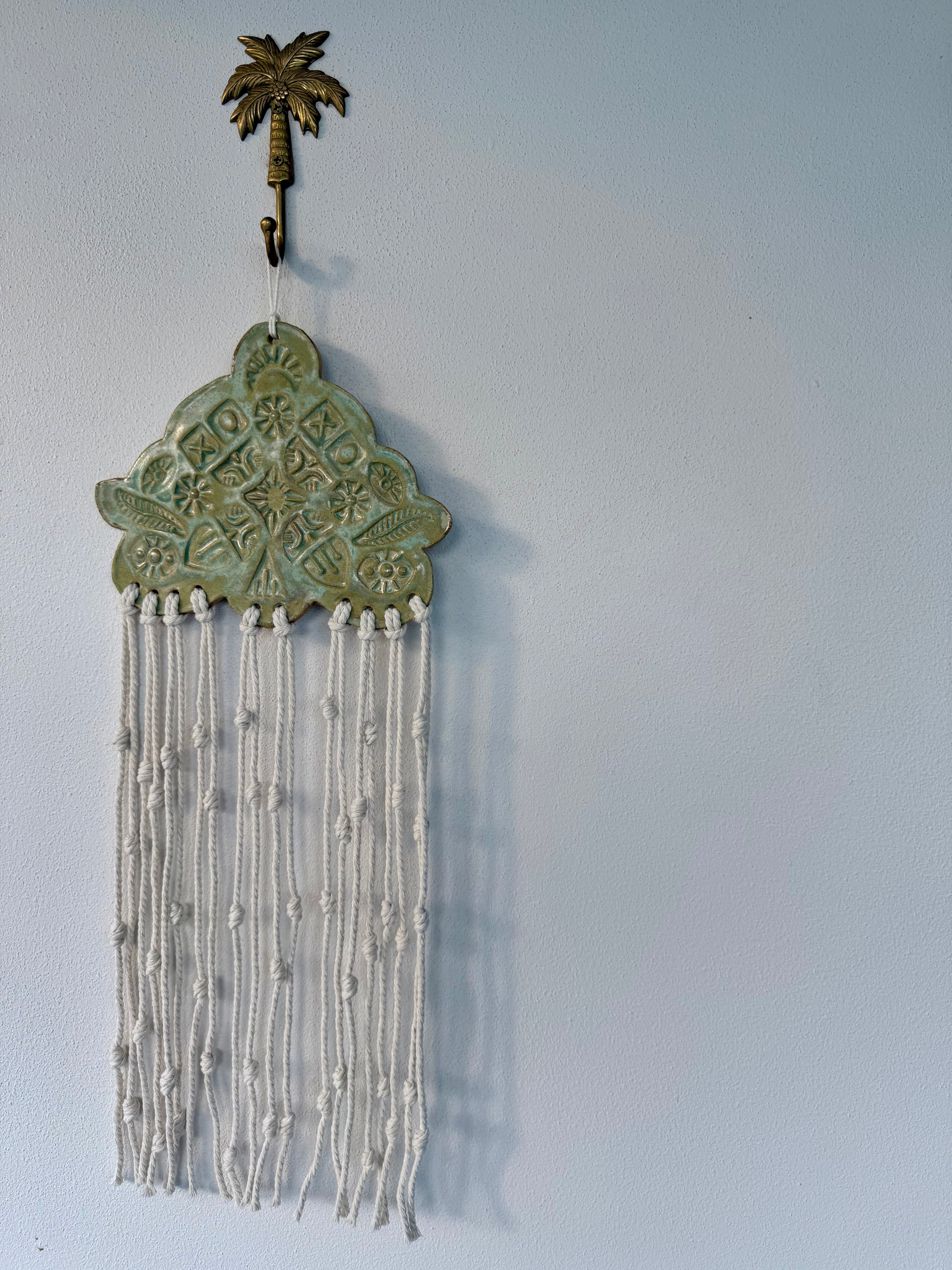 Stamped Ceramic Wall Art Piece