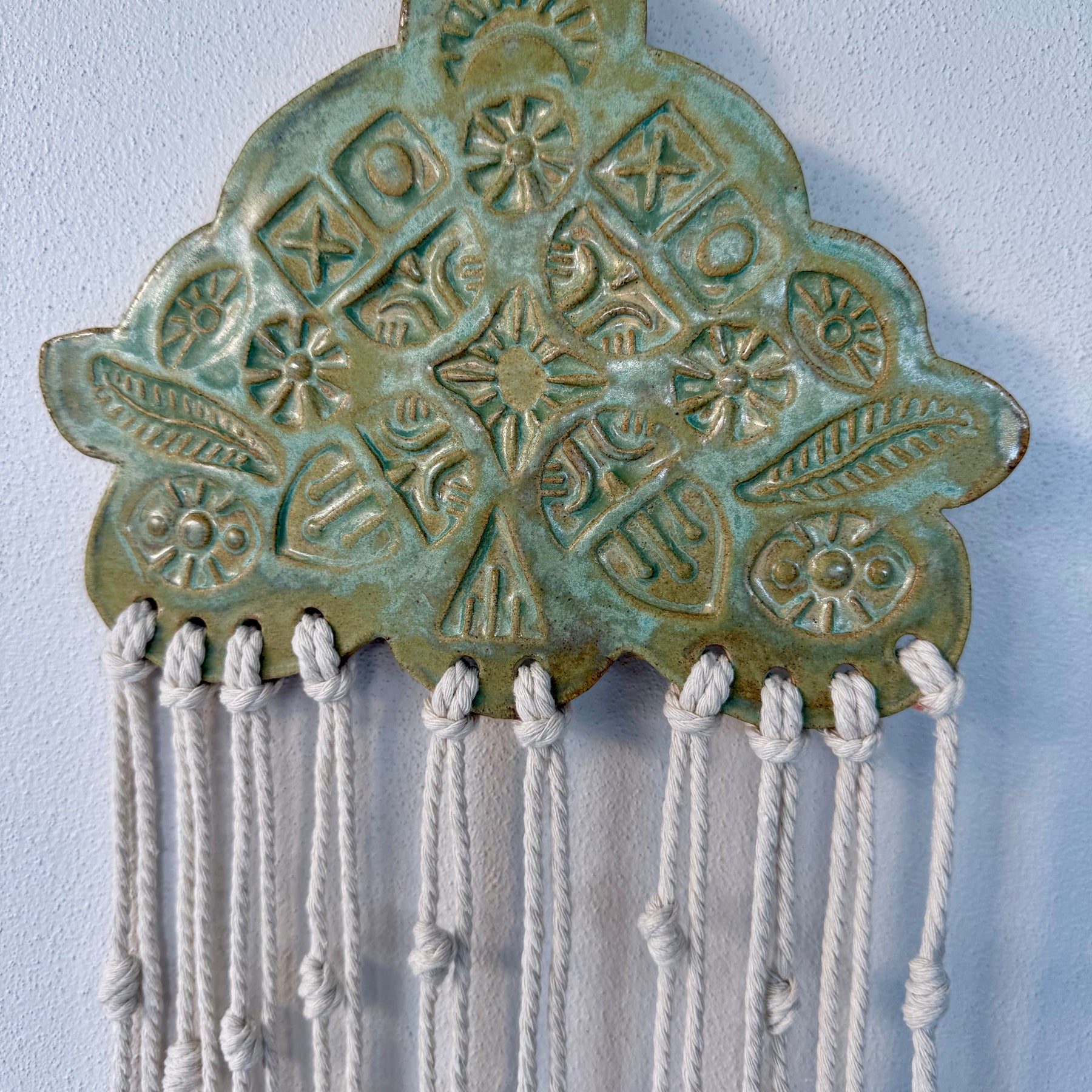 Stamped Ceramic Wall Art Piece