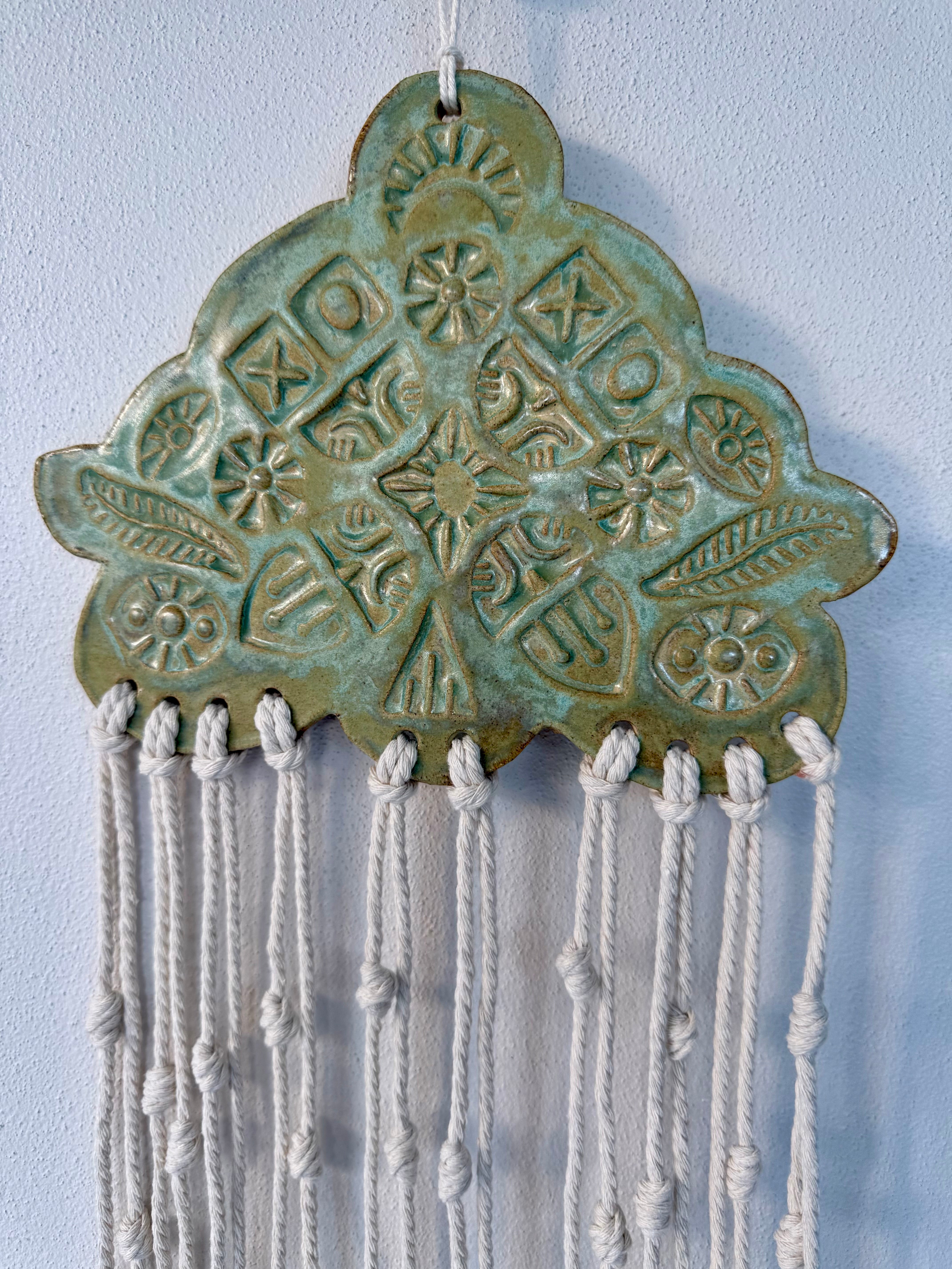 Stamped Ceramic Wall Art Piece