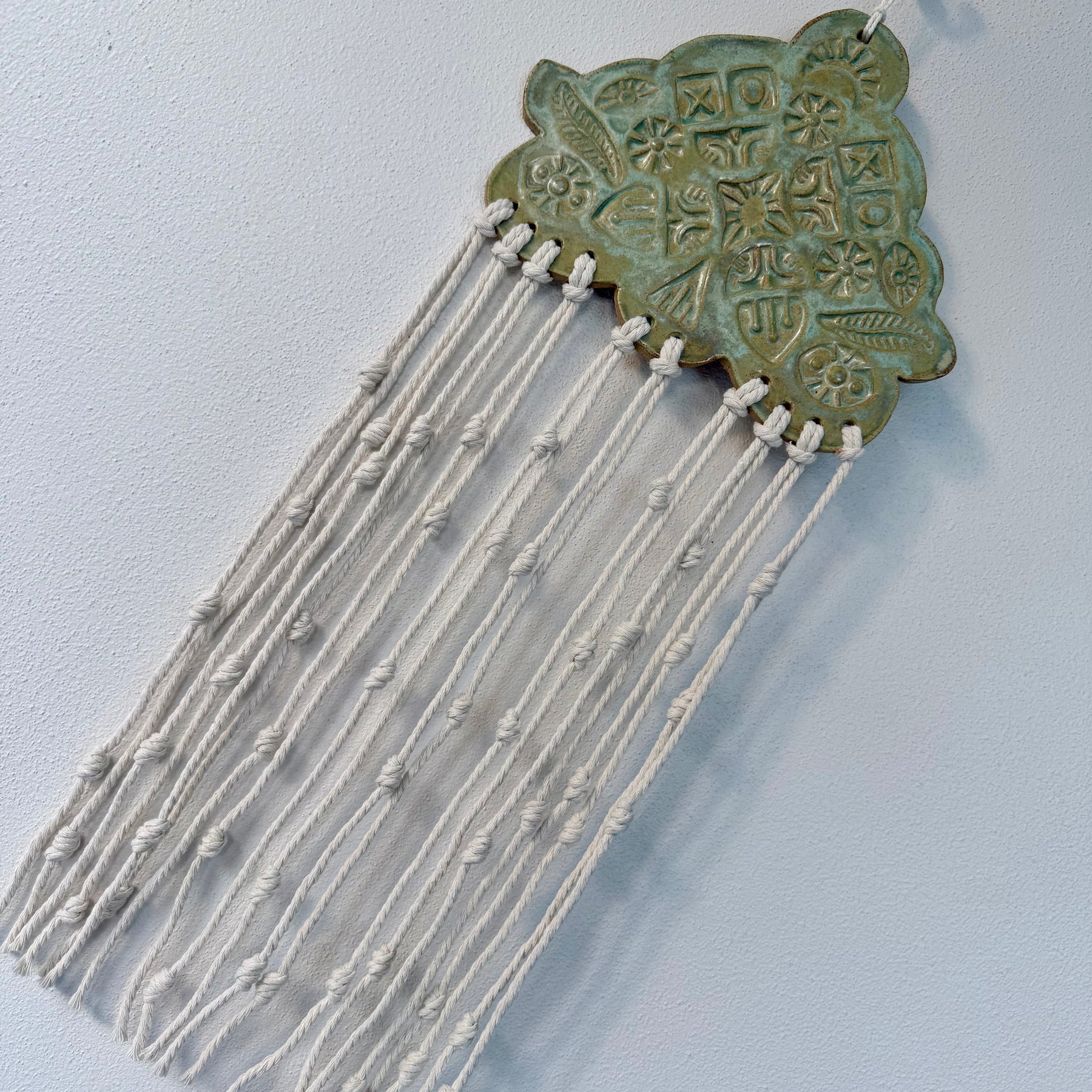 Stamped Ceramic Wall Art Piece