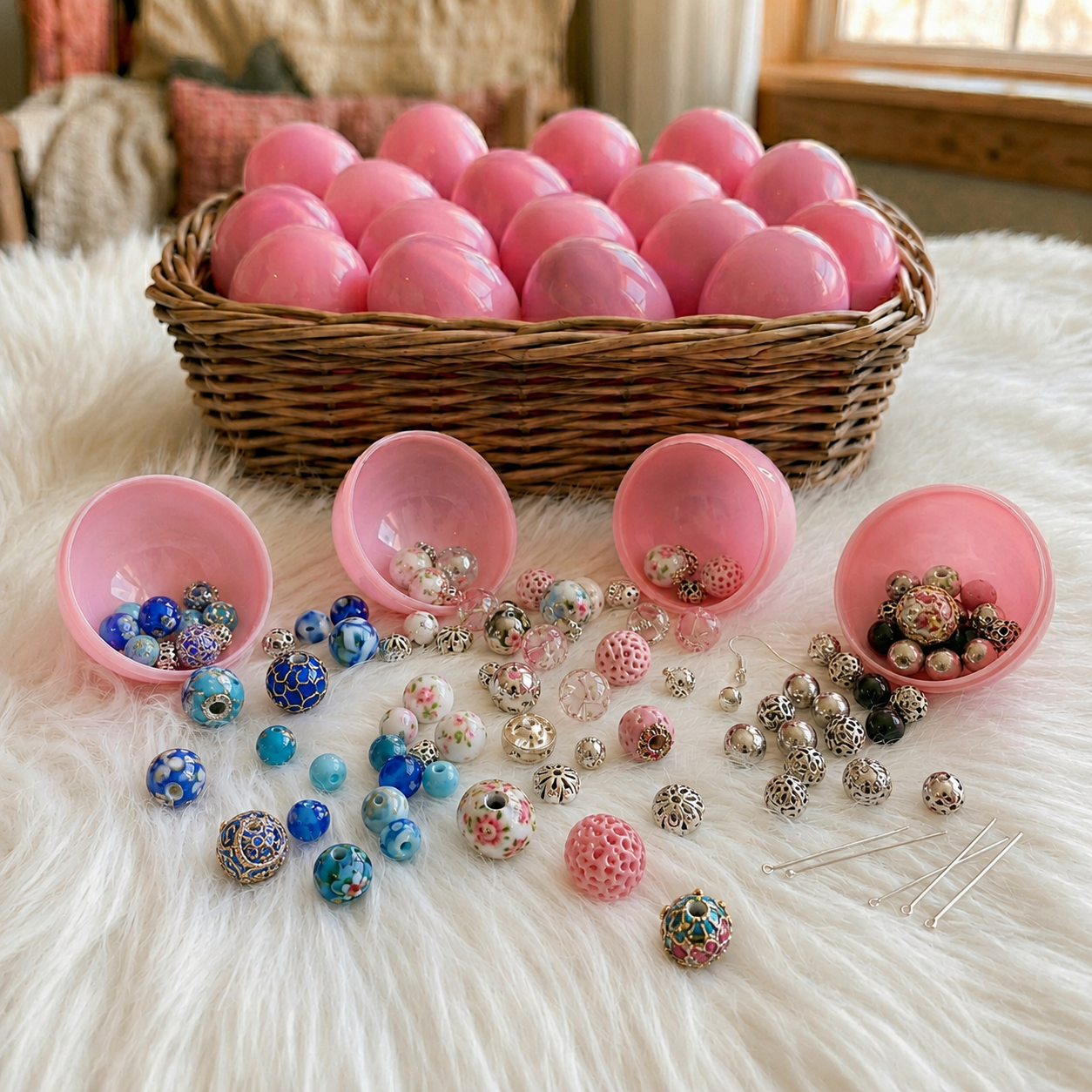 Mystery DIY Earring Kit, Curated Bead Capsule Surprise + Lucky Bonus Gift