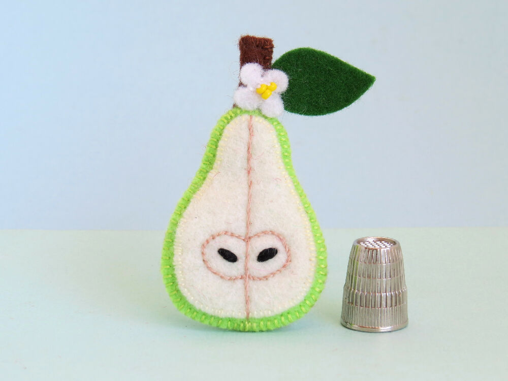 Felt Pear Brooch _ SDC _ 1