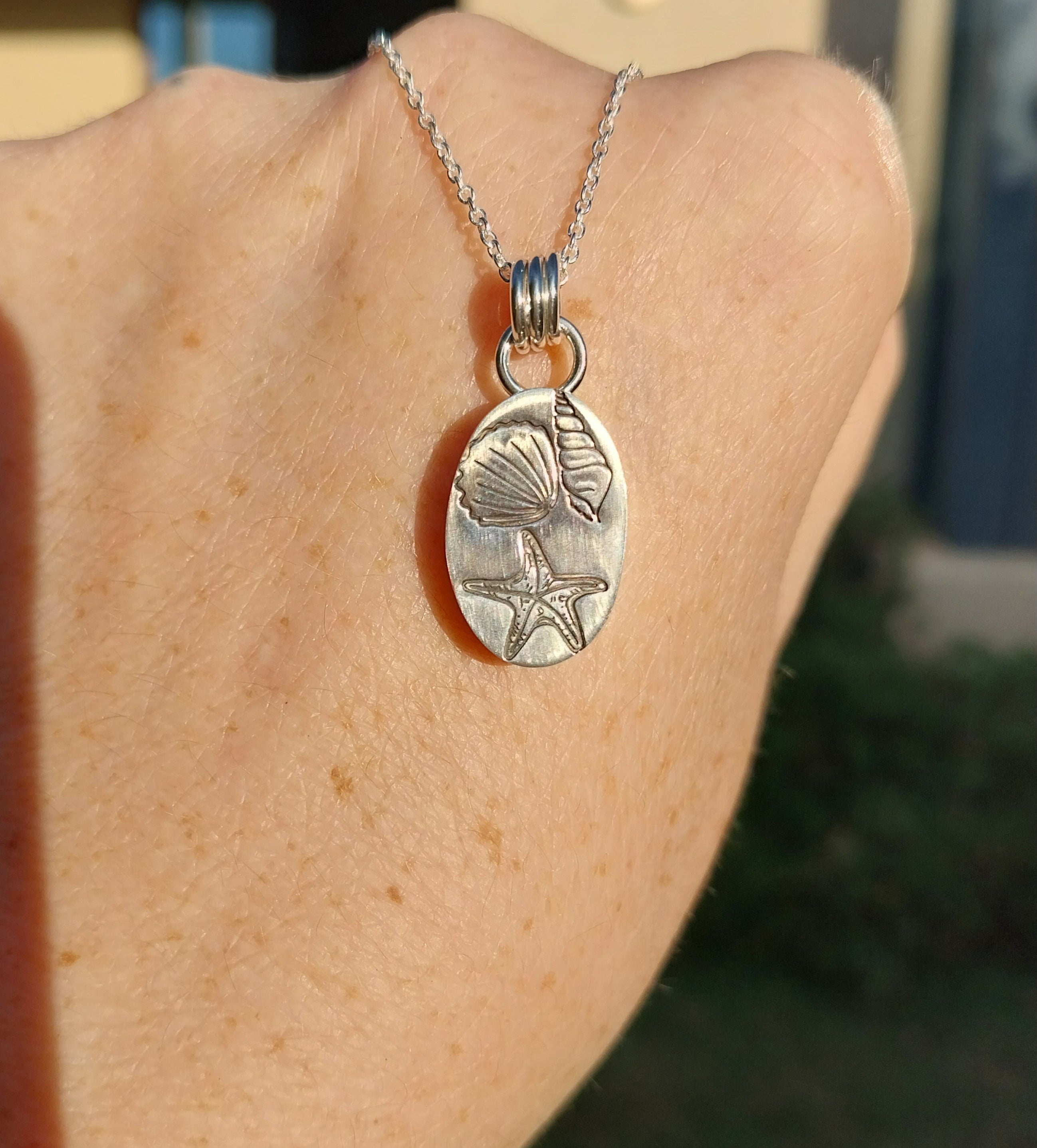 Beach lover Australian boulder opal necklace
